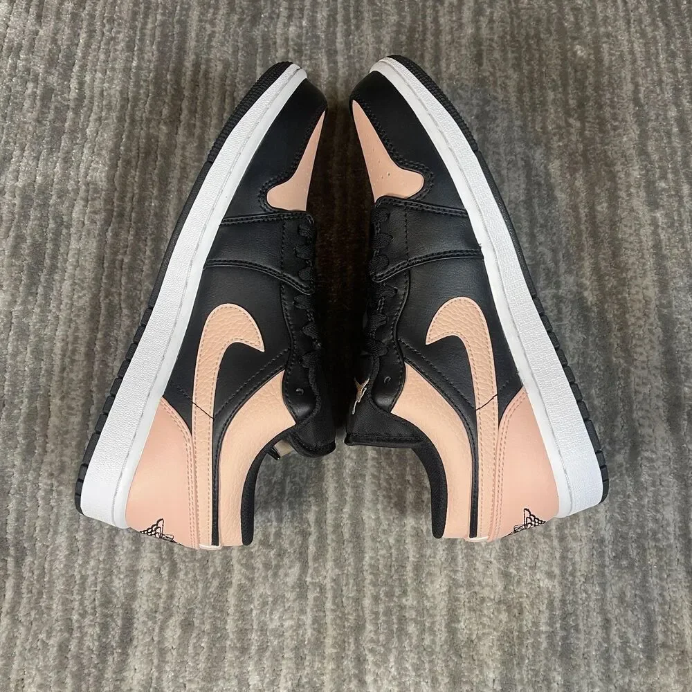 Jordan Air Jordan 1 Low Shoes Mens Size 8 Black Arctic Orange Leather 553558-034